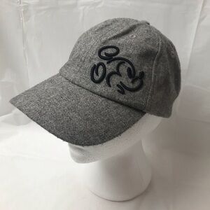 Disney Parks Embroidered Mickey Mouse Wool Blend Strap Back Hat Adult 59cm